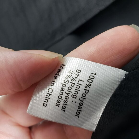 Tuckernuck Diana Black Textured Tweed Double Breasted Blazer Gold Buttons - Picture 8 of 11